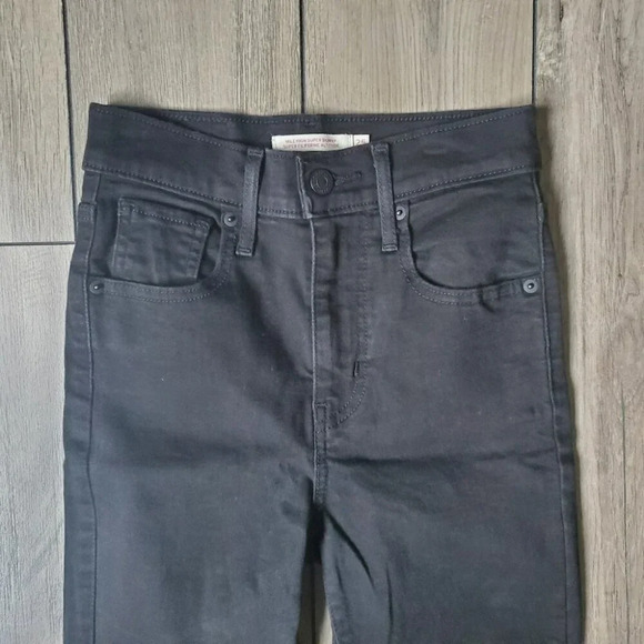 LEVIS | NWOT Mile High Super Skinny Black Denim Jeans (Size 25) - Picture 2 of 7